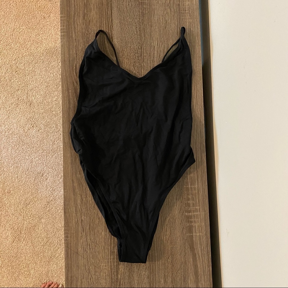 H&M black strappy one-piece